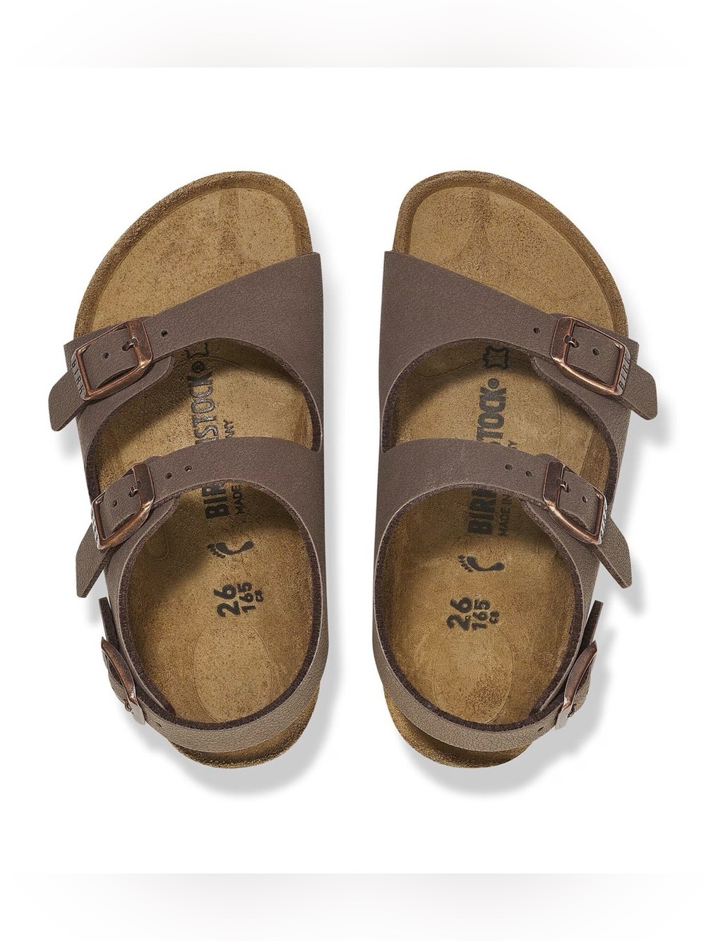 Birkenstock Roma Toddler Kids Leather Sandals Summer Shoes, size 8-8.5 (26)